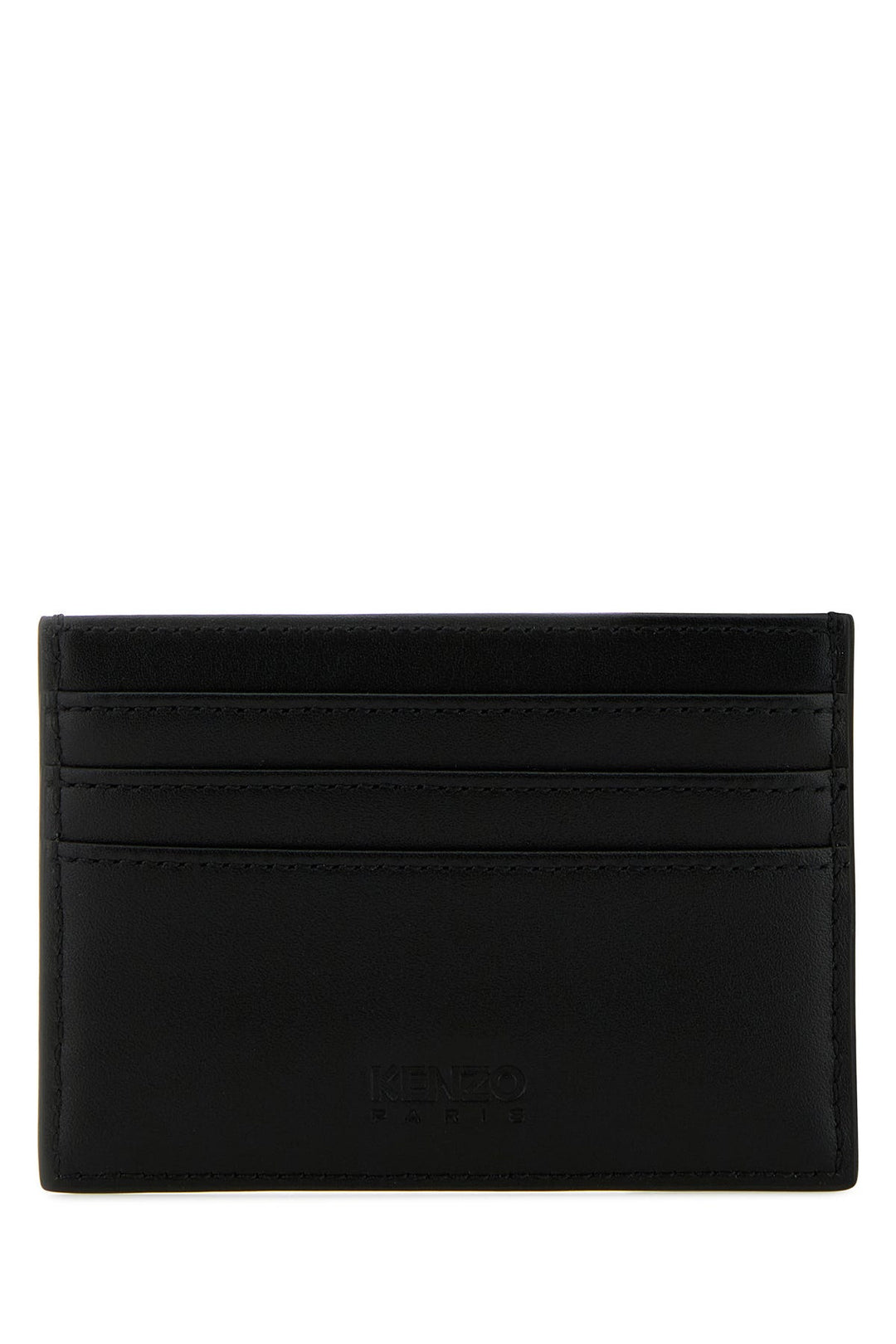 Black leather card holder