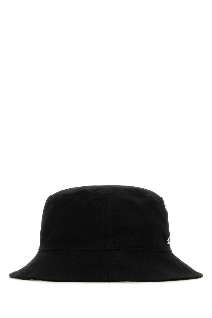 Black cotton bucket hat