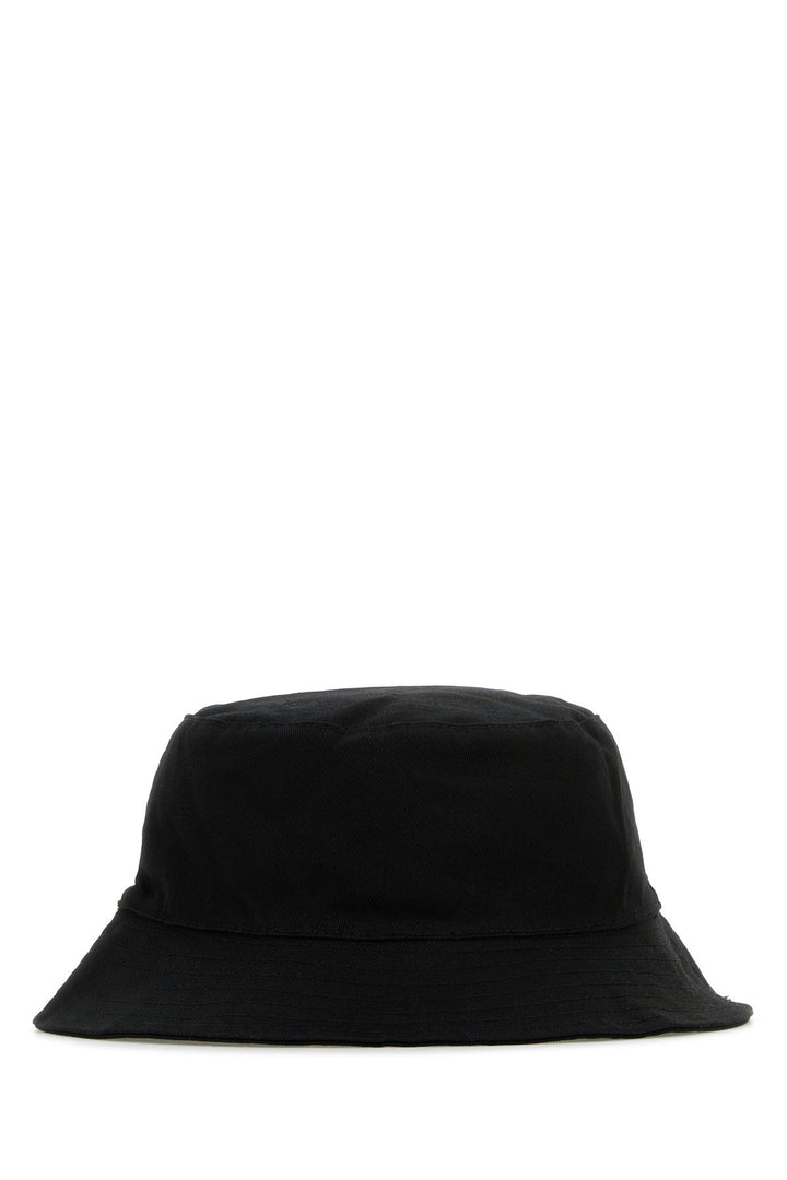 Black cotton bucket hat