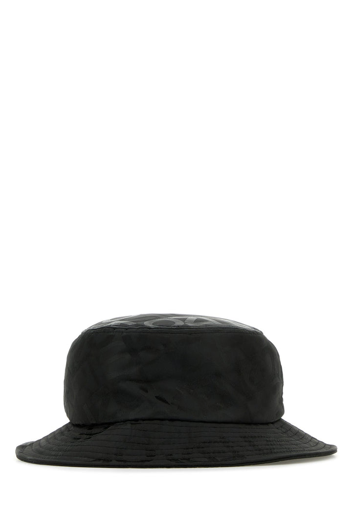 Black polyester bucket hat