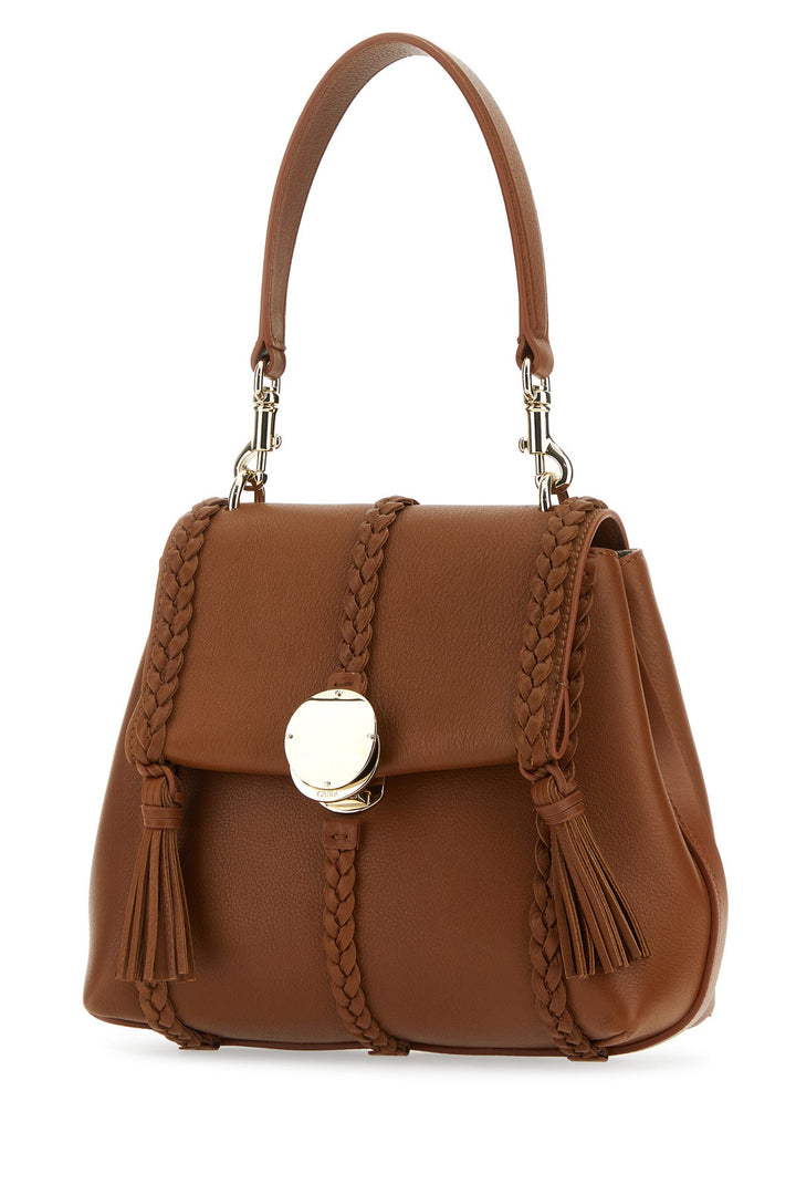 Brown leather small Penelope handbag