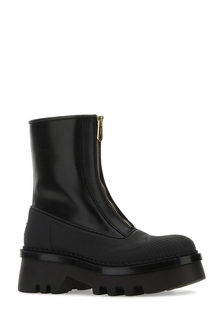 Black leather Raina ankle boots