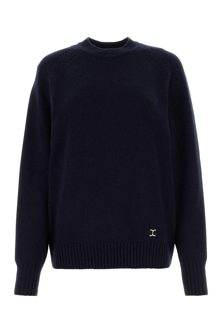 Dark blue cashmere blend oversize sweater