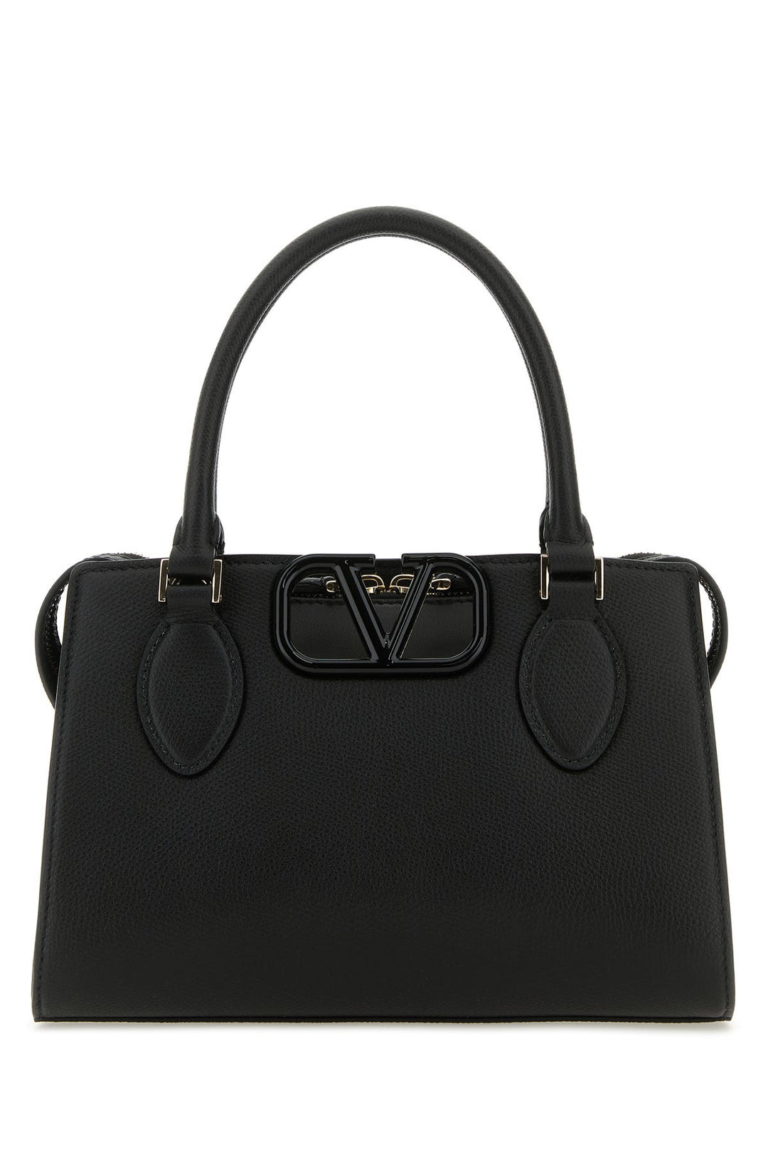 Black leather VLogo handbag