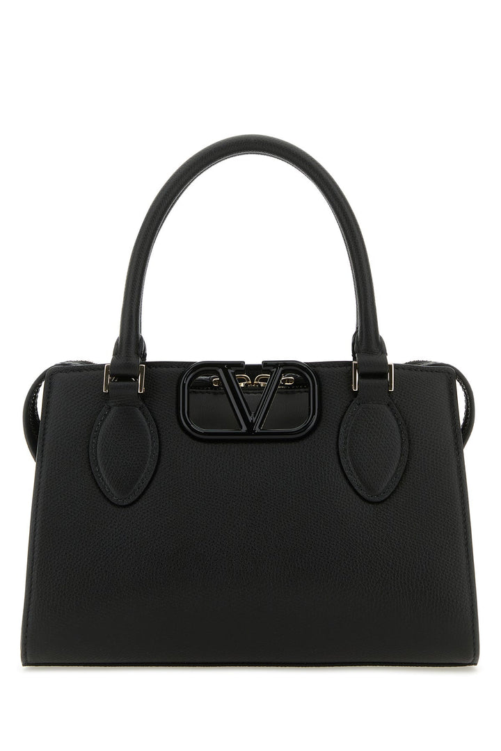 Black leather VLogo handbag