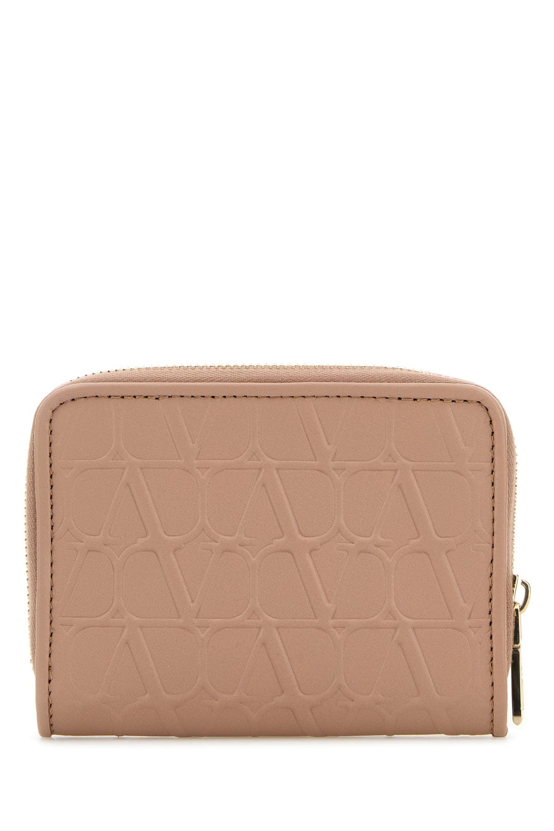 Powder pink leather wallet