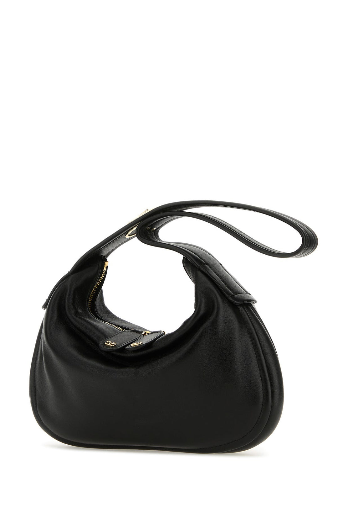 Black nappa leather small Go-Hobo shoulder bag