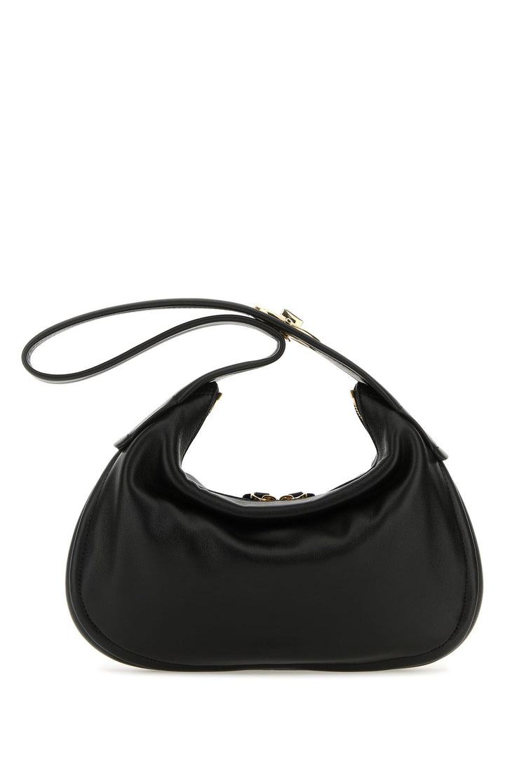 Black nappa leather small Go-Hobo shoulder bag