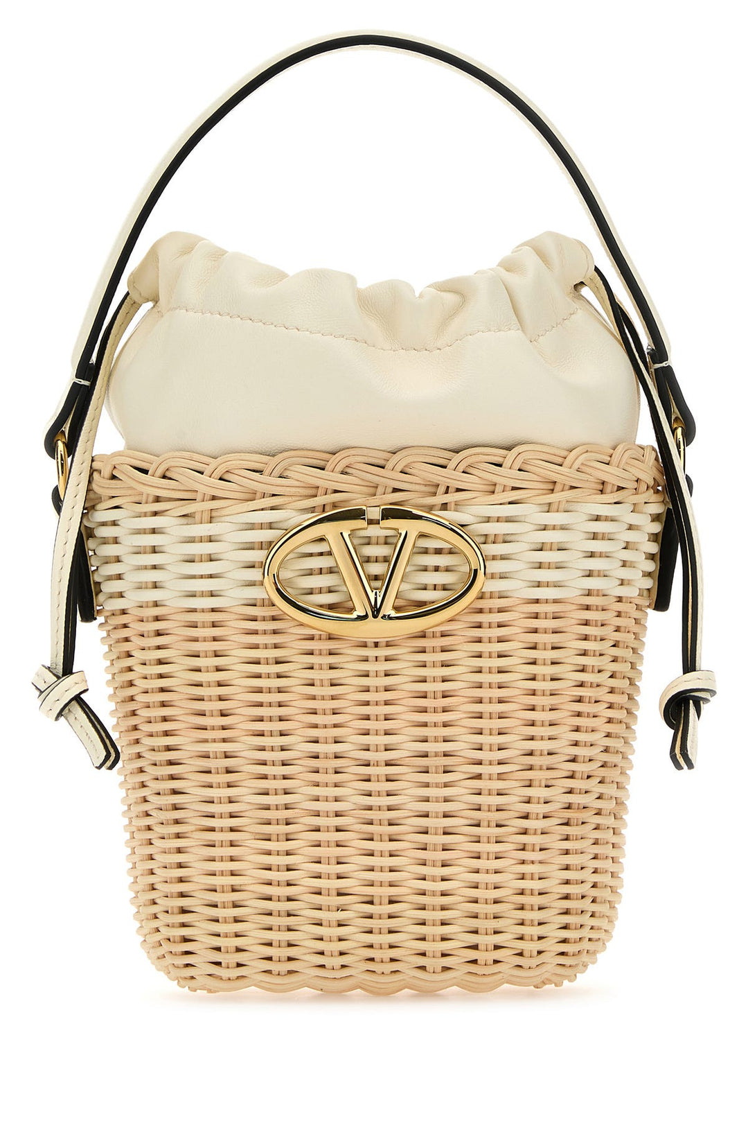 Wicker VLogo Signature bucket bag