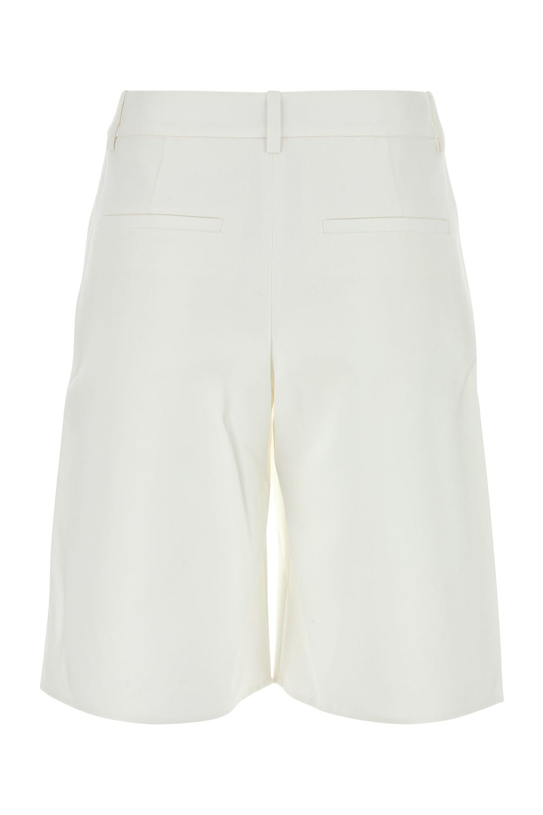 White cotton blend shorts