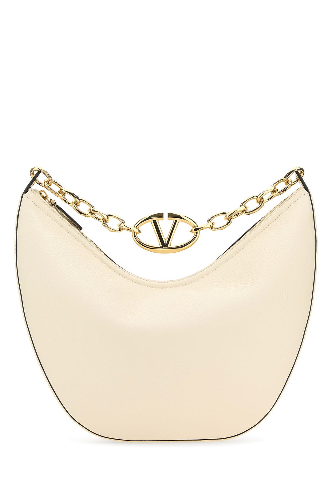 Ivory leather medium Hobo VLogo Moon shoulder bag