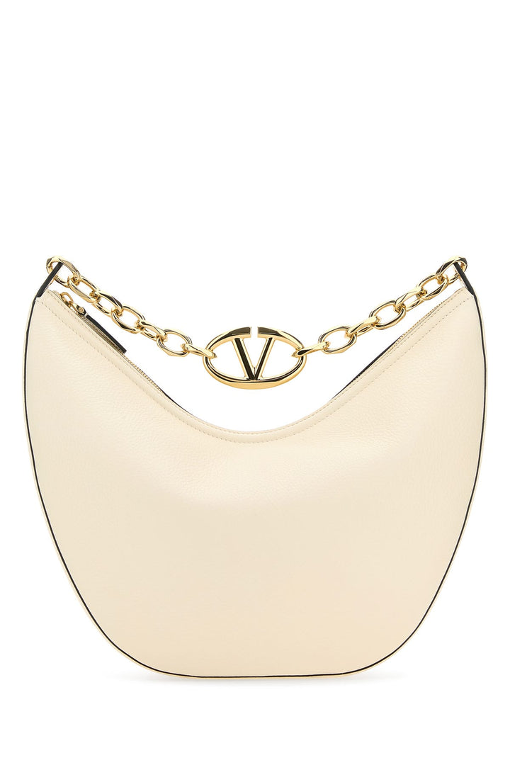 Ivory leather medium Hobo VLogo Moon shoulder bag