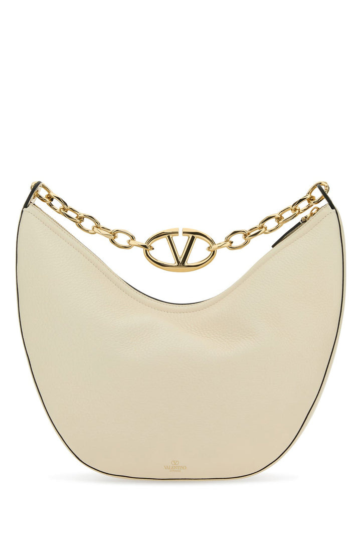 Ivory leather medium Hobo VLogo Moon shoulder bag