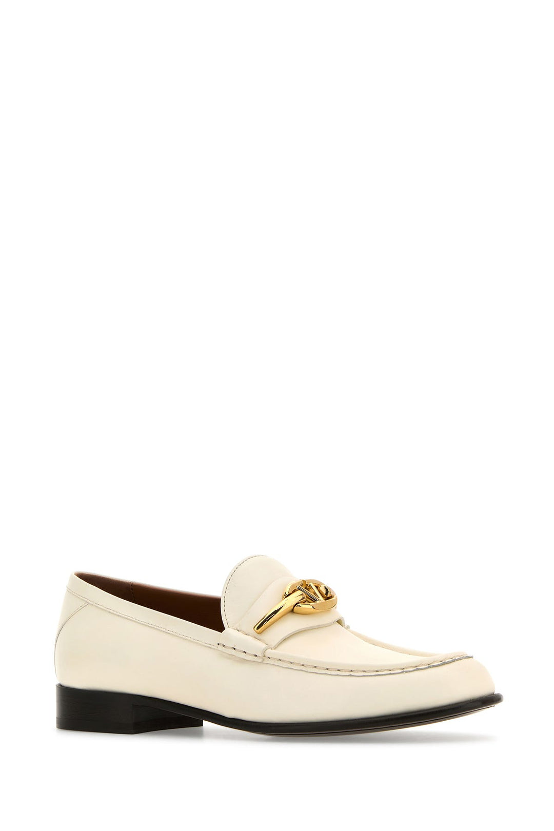 Ivory leather VLogo The Bold Edition loafers