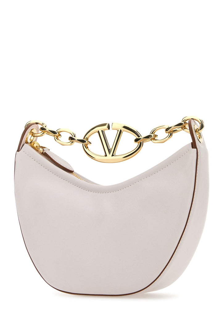 Ivory leather mini Hobo Vlogo Moon handbag