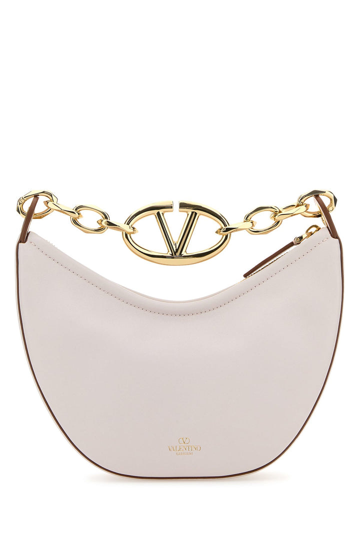 Ivory leather mini Hobo Vlogo Moon handbag