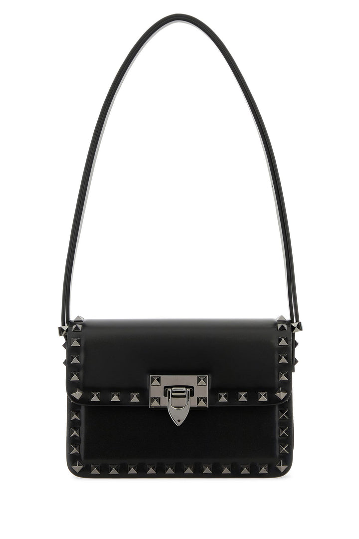 Black leather Rockstud23 shoulder bagÂ 