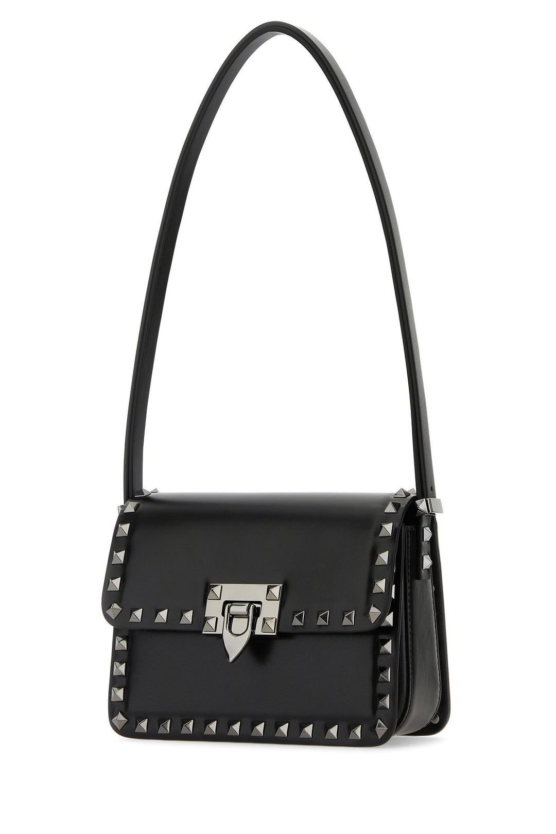 Black leather Rockstud23 shoulder bagÂ 