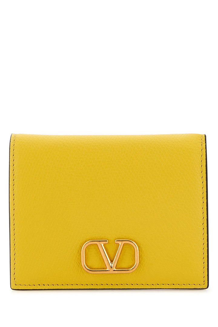 Yellow leather wallet