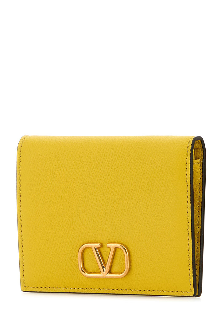 Yellow leather wallet