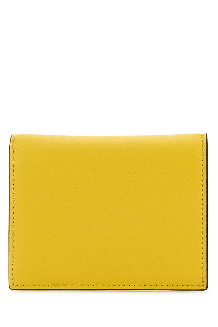 Yellow leather wallet