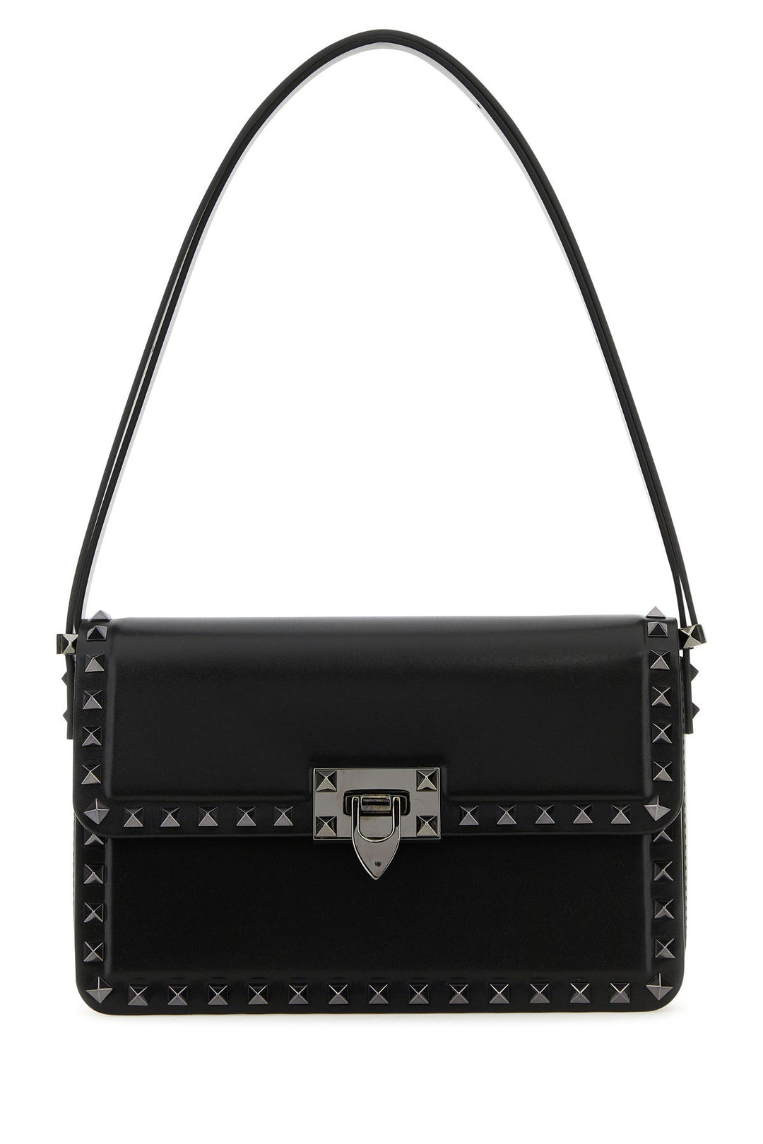 Black leather Rockstud23 shoulder bagÂ 