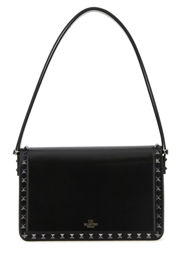 Black leather Rockstud23 shoulder bagÂ 