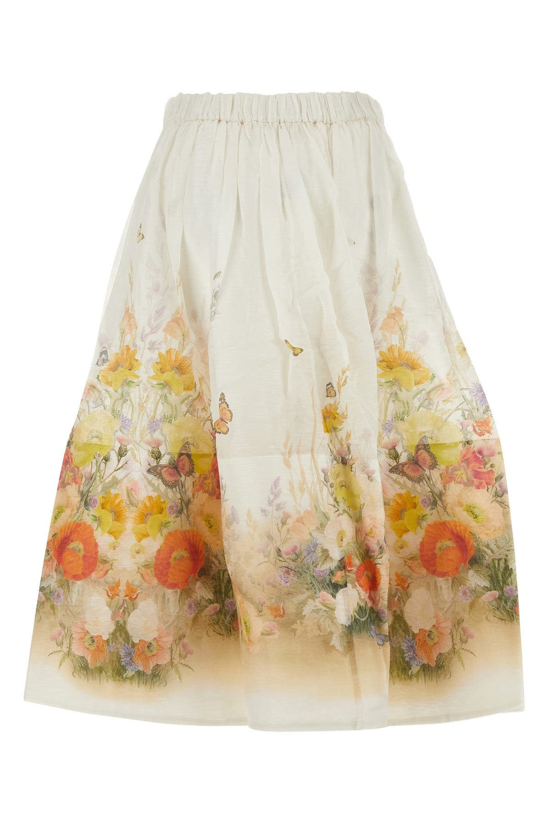 Ivory linen blend Tranquillity skirt