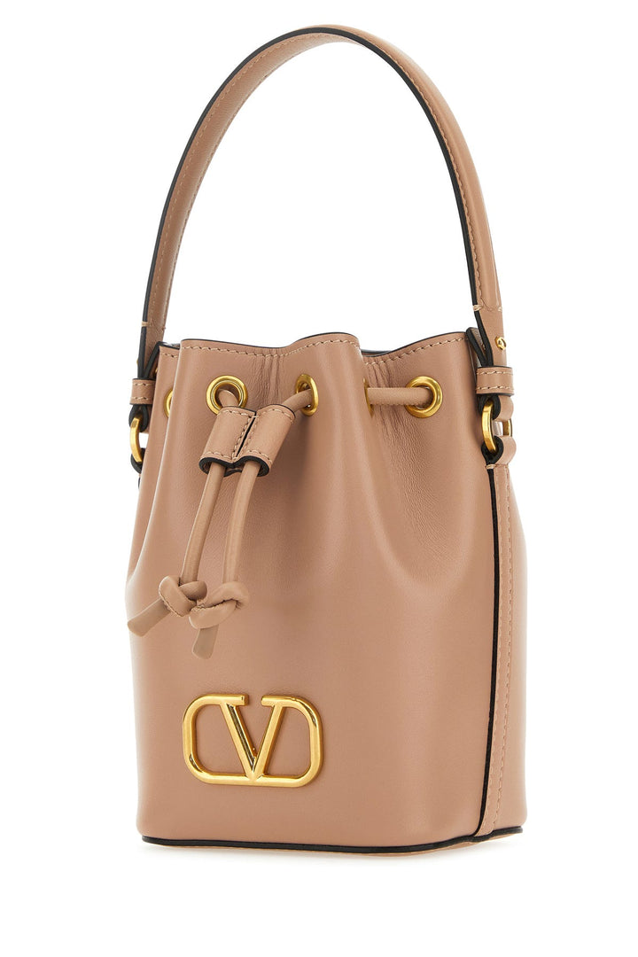 Powder pink nappa leather VLogo Signature bucket bag