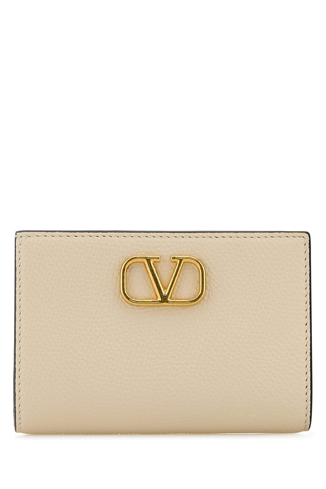 Ivory leather VLogo wallet