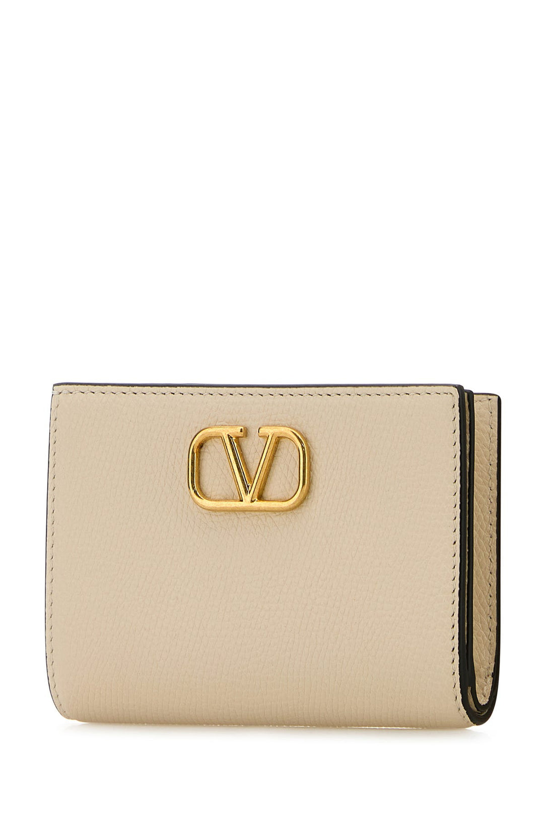 Ivory leather VLogo wallet