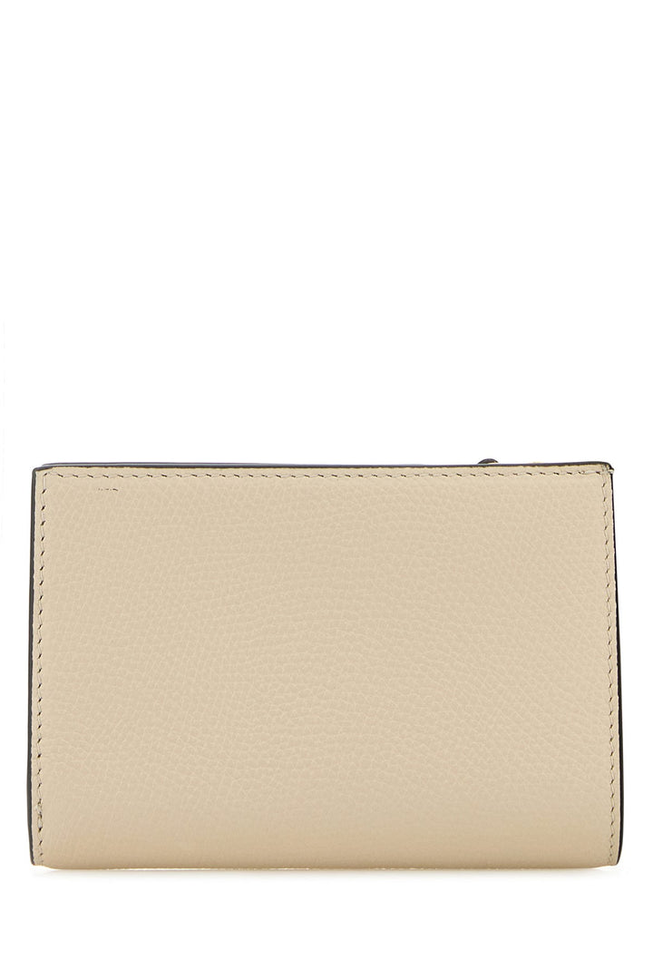 Ivory leather VLogo wallet