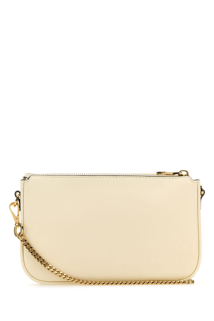 Ivory leather VLogo crossbody bag