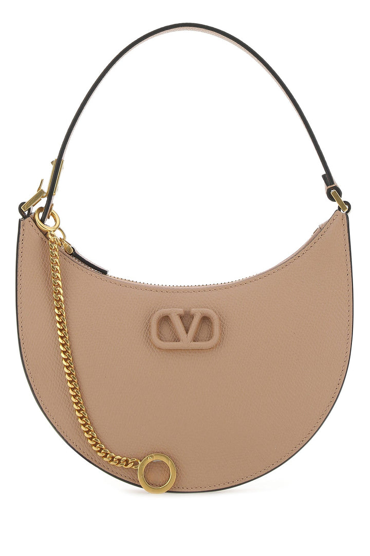 Powder pink leather mini Vlogo shoulder bag