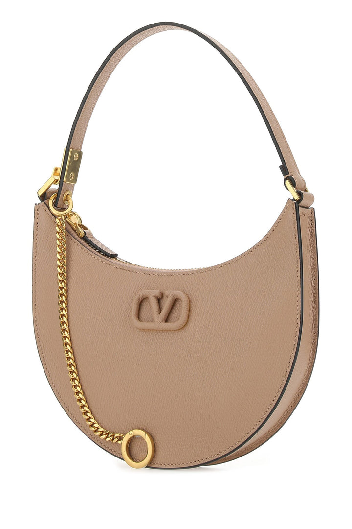 Powder pink leather mini Vlogo shoulder bag