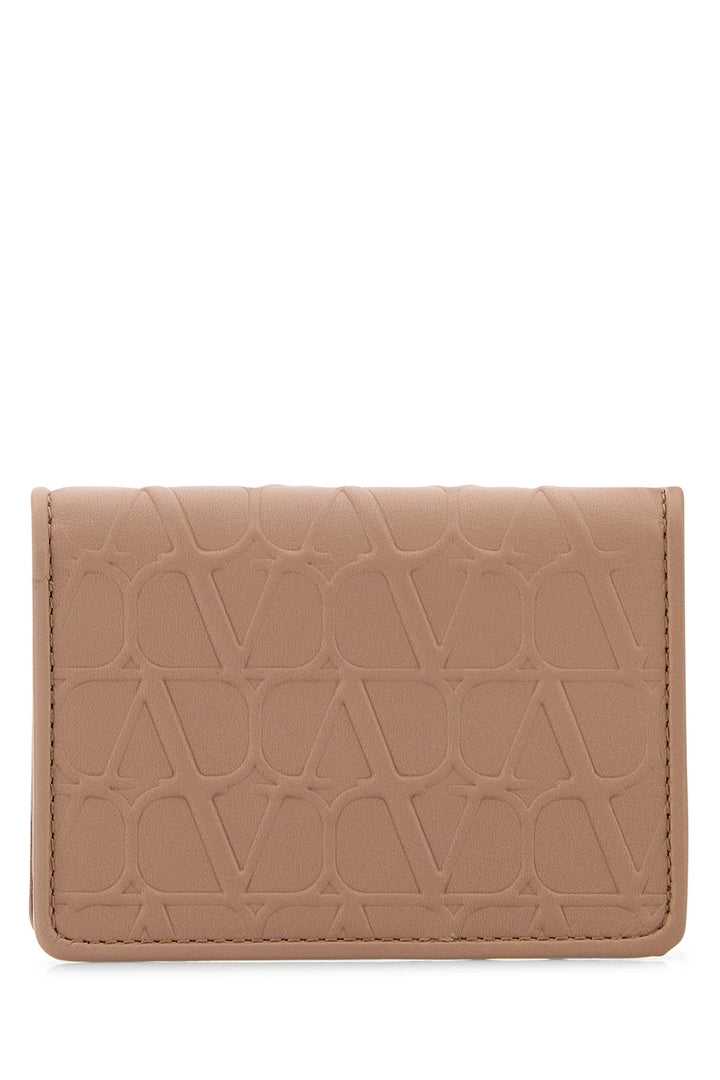 Powder pink leather wallet