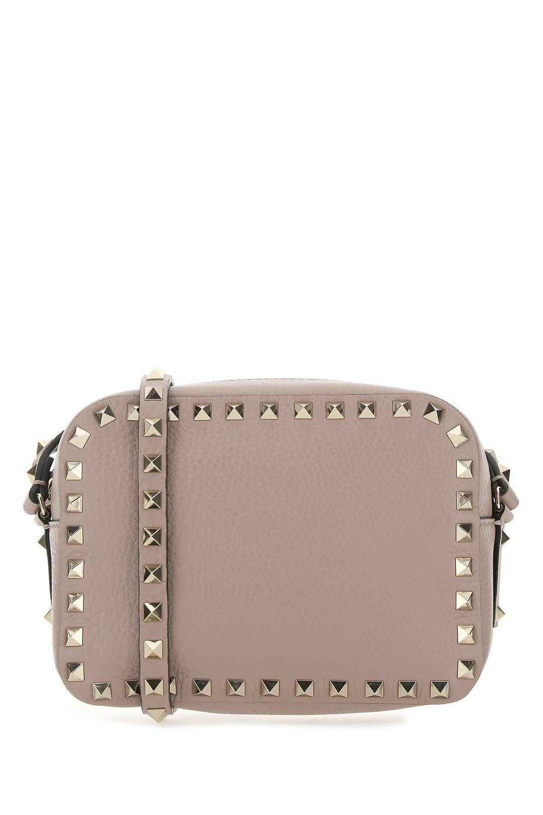 Antiqued pink leather Rockstud crossbody bag