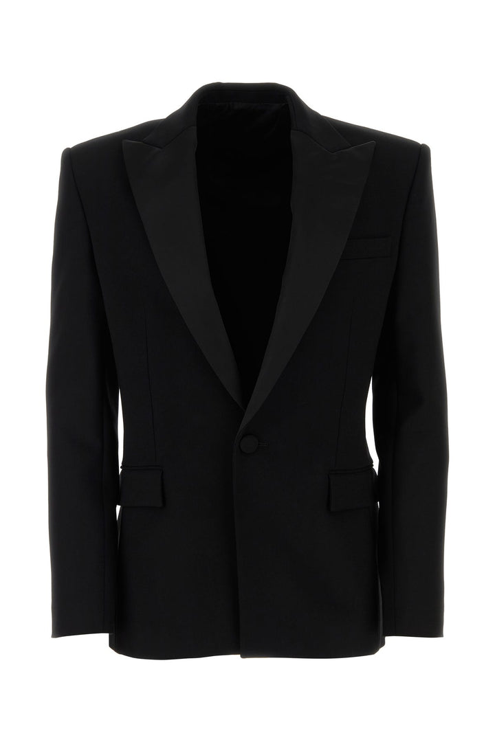 Black viscose blend blazer