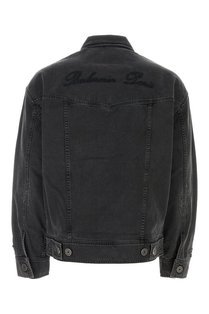 Black denim jacket