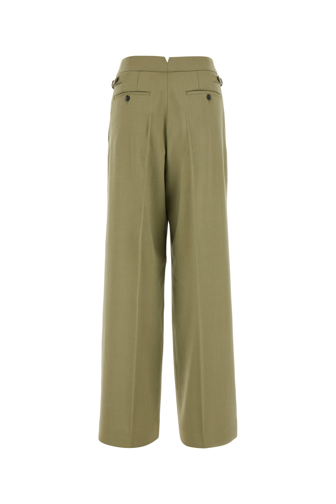 Green viscose blend pant