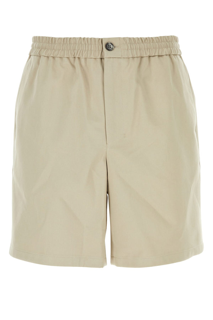 Dove grey cotton bermuda shorts