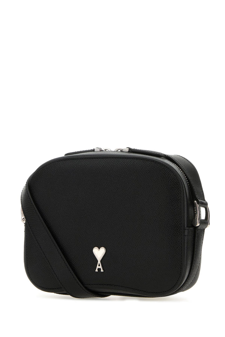 Black leather Paris Paris crossbody bag