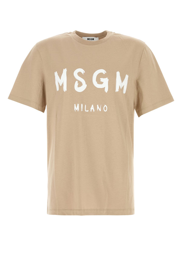 Beige cotton t-shirt