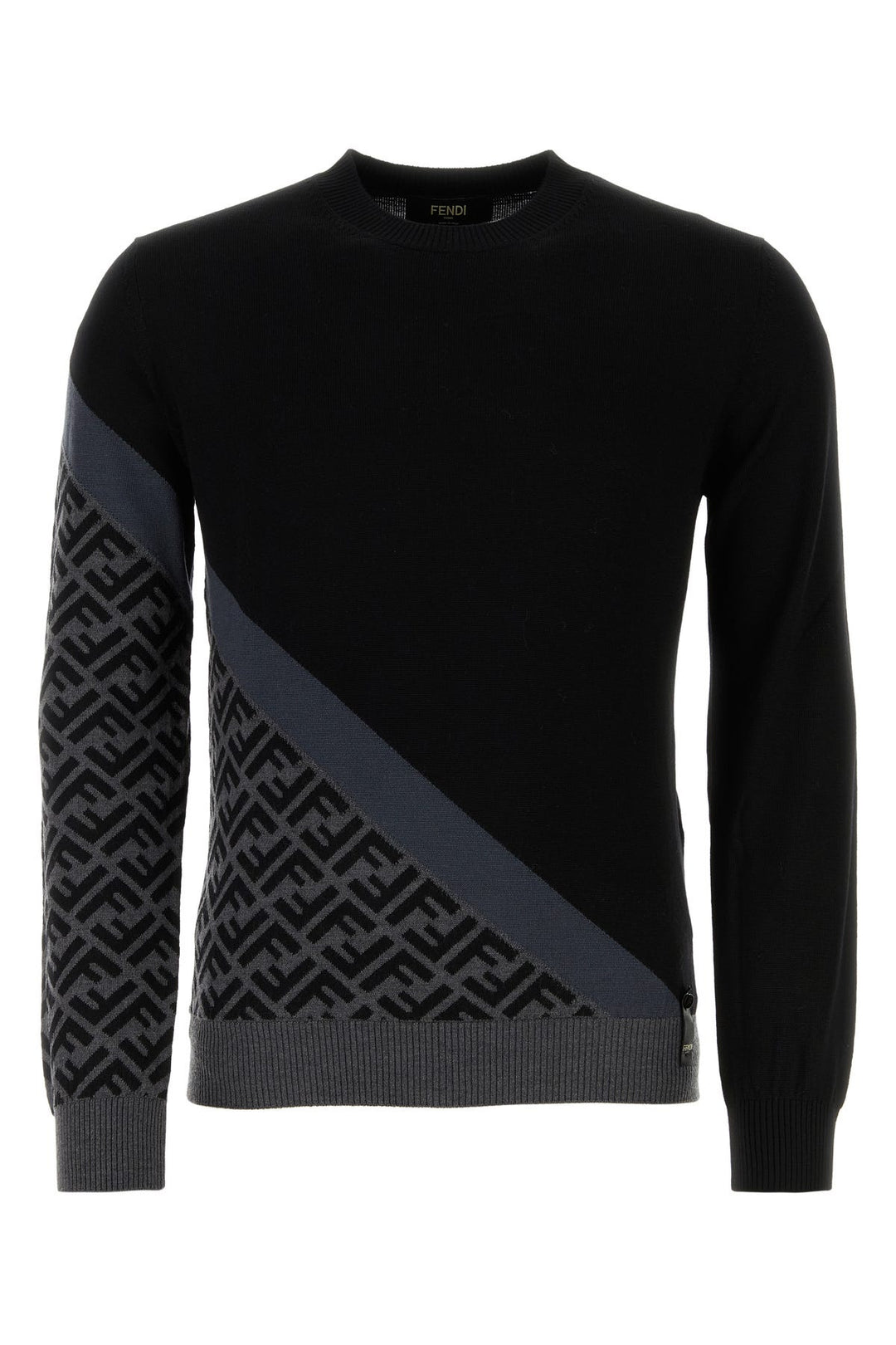 Black stretch wool sweater