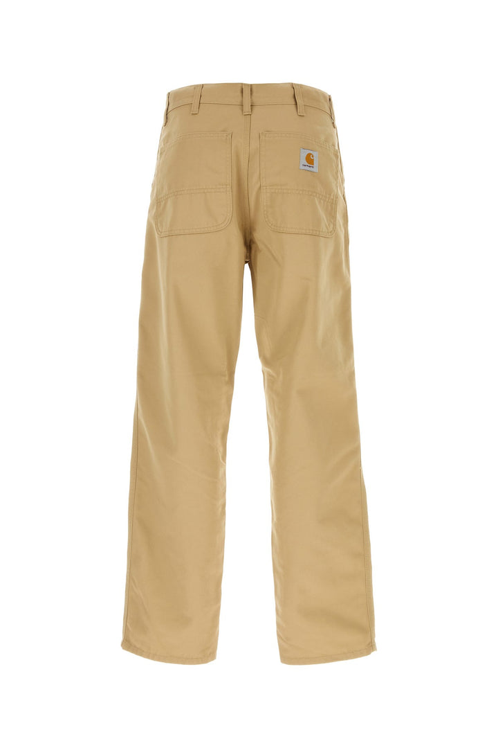 Beige polyester blend Simple Pant