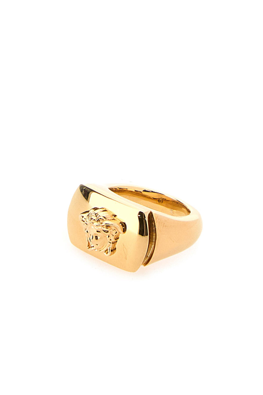 Gold metal Medusa ring