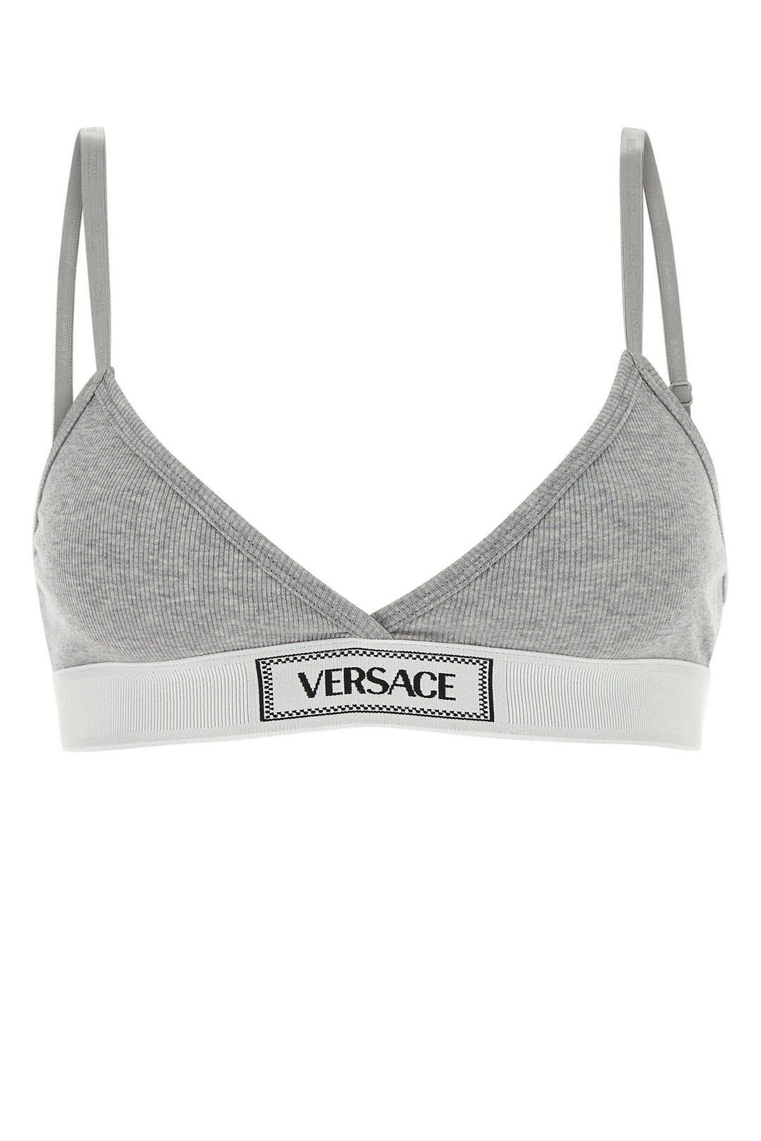 Grey stretch cotton bra