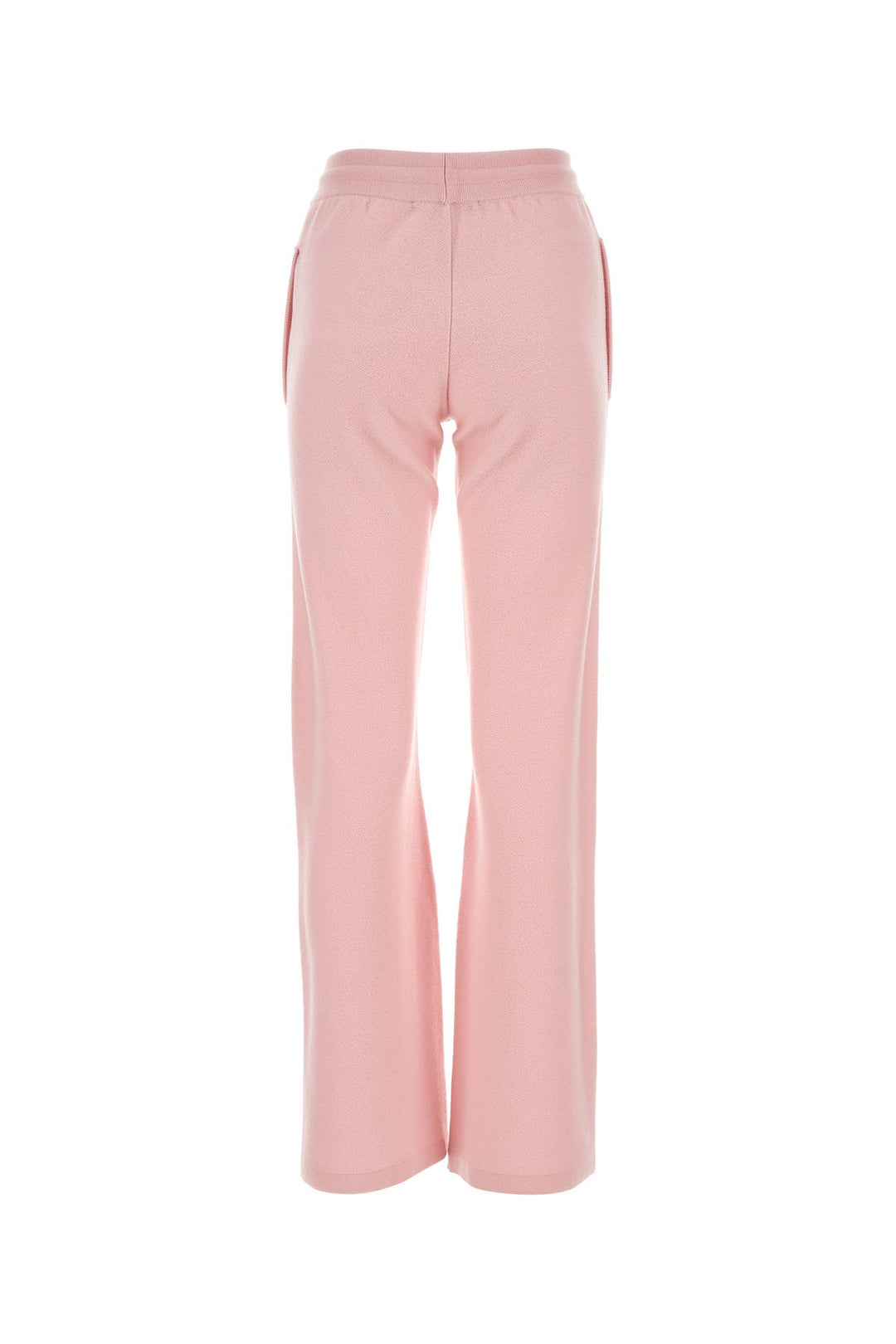 Pink wool blend flared leg pant