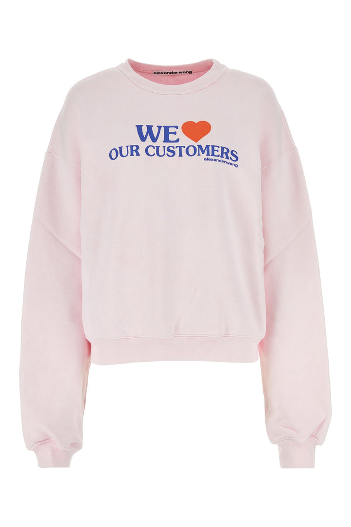 Pastel pink cotton sweatshirt