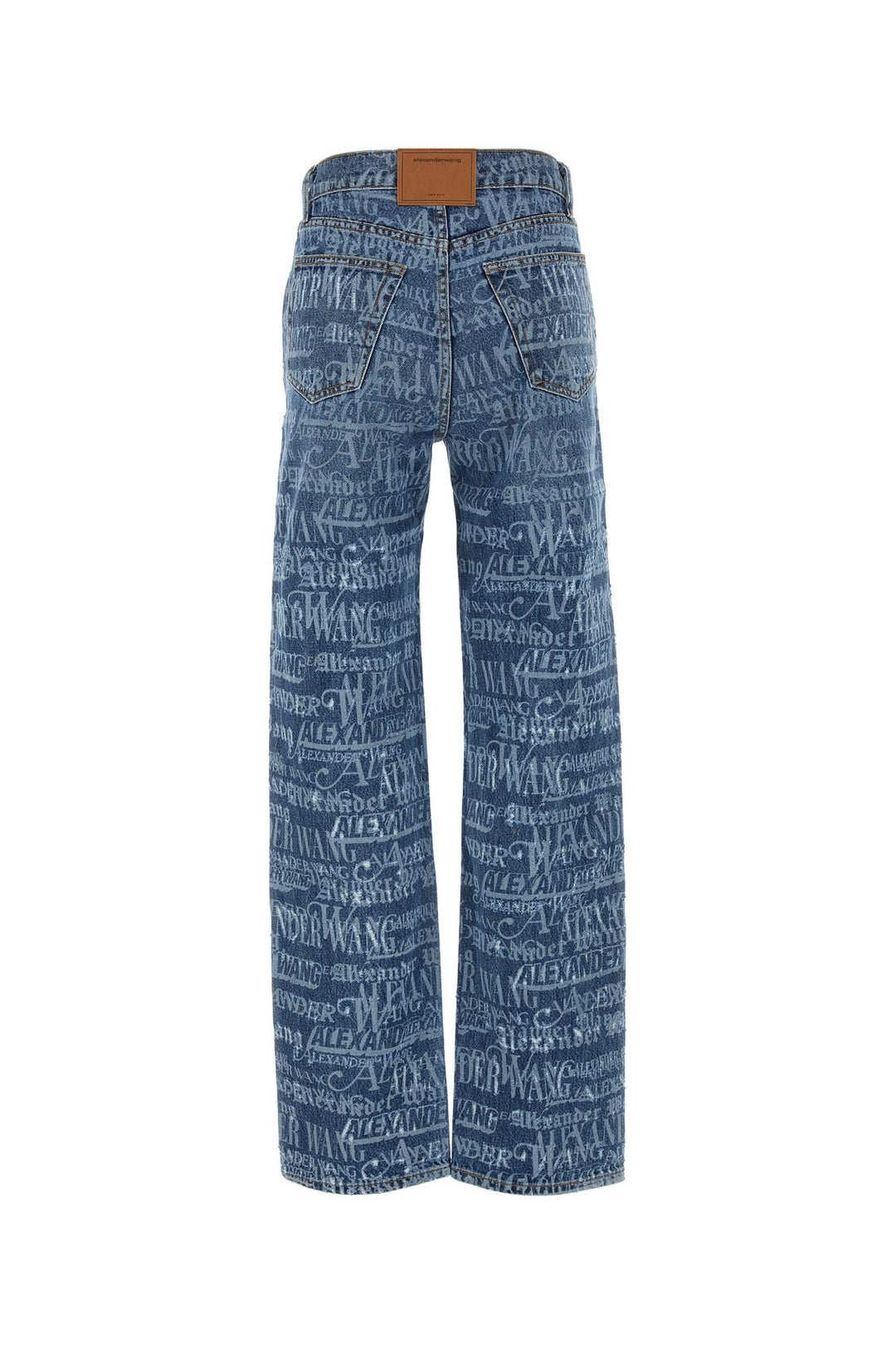 Printed denim jeans